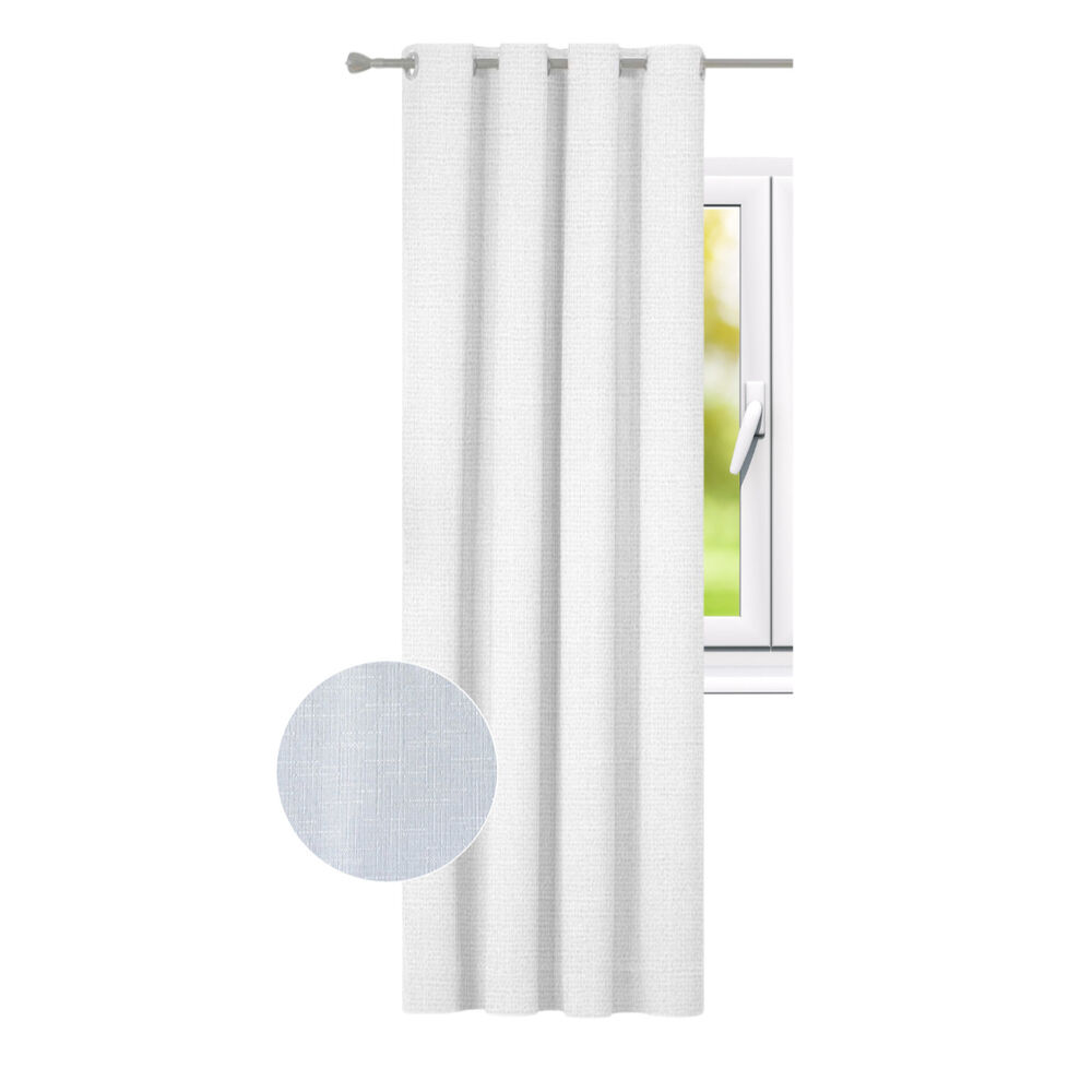 Cortina Engomada Termica 100% Blackout De Tipo Lino image number 1.0