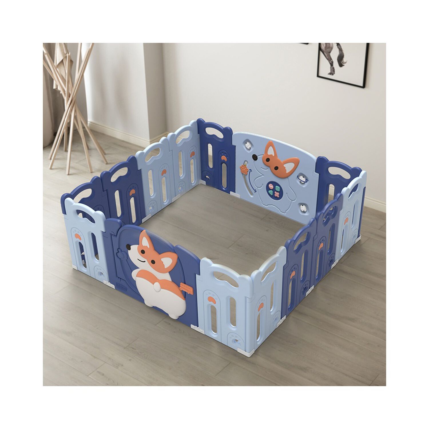 Corral Did&aacute;ctico De Juegos Corgi Azul image number 6.0