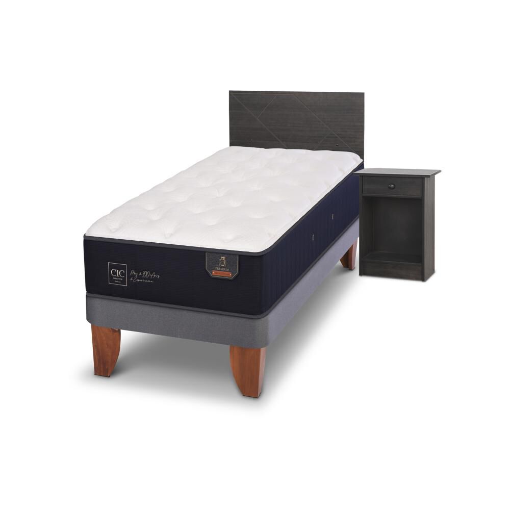 Cama Europea Cic Premium / 1.5 Plazas / Base Normal + Set De Maderas image number 3.0