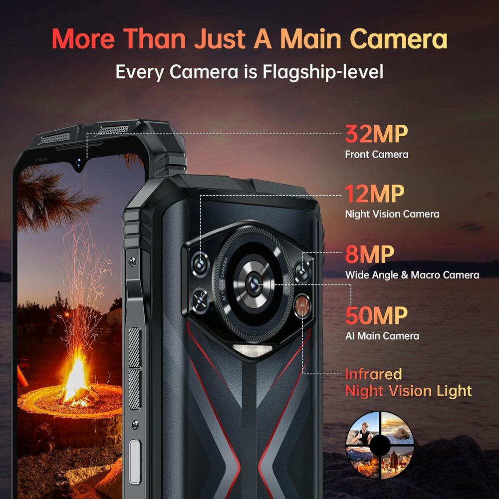 Doogee S118 - Celular Rugged Resistente Android 14, 8+512gb image number 1.0