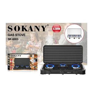 Enciemra A Gas Sobremesa Sokany 3 Platos Portátil
