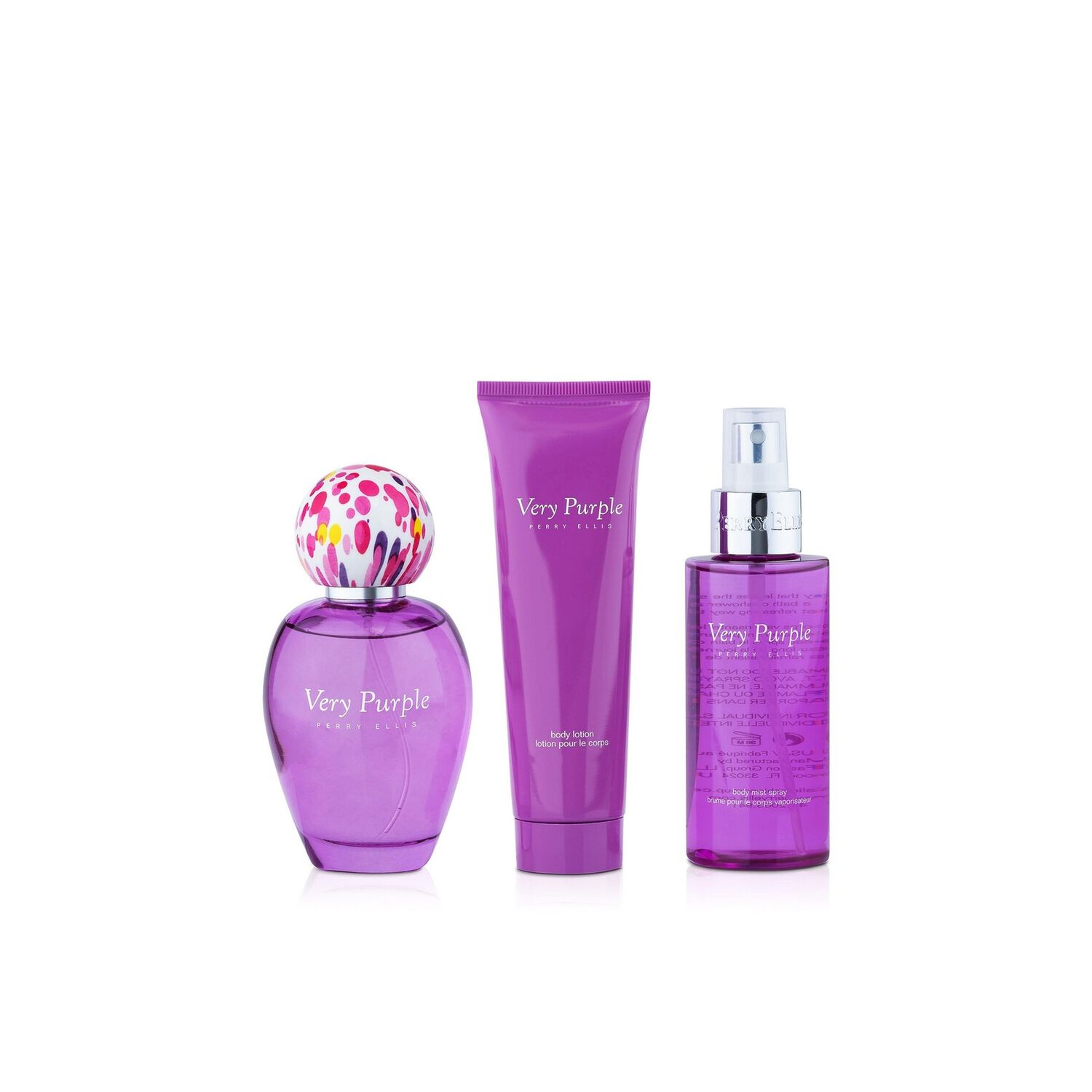 Perry Ellis Very Purple Edp 100 Ml + Body Mist 118 Ml + Bl 90 Ml image number 1.0