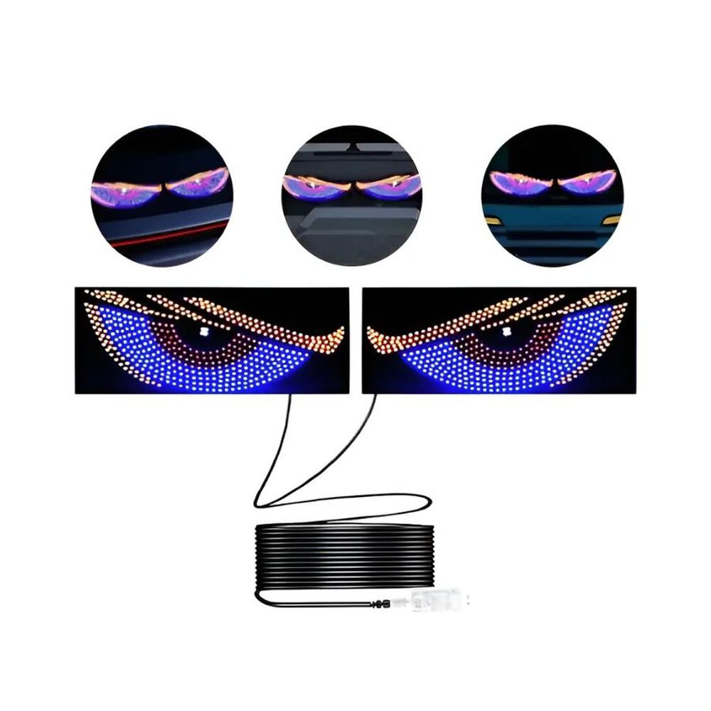 Luces Led Parabrisas Auto Ojos De Demonio Devil Eyes Usb image number 2.0