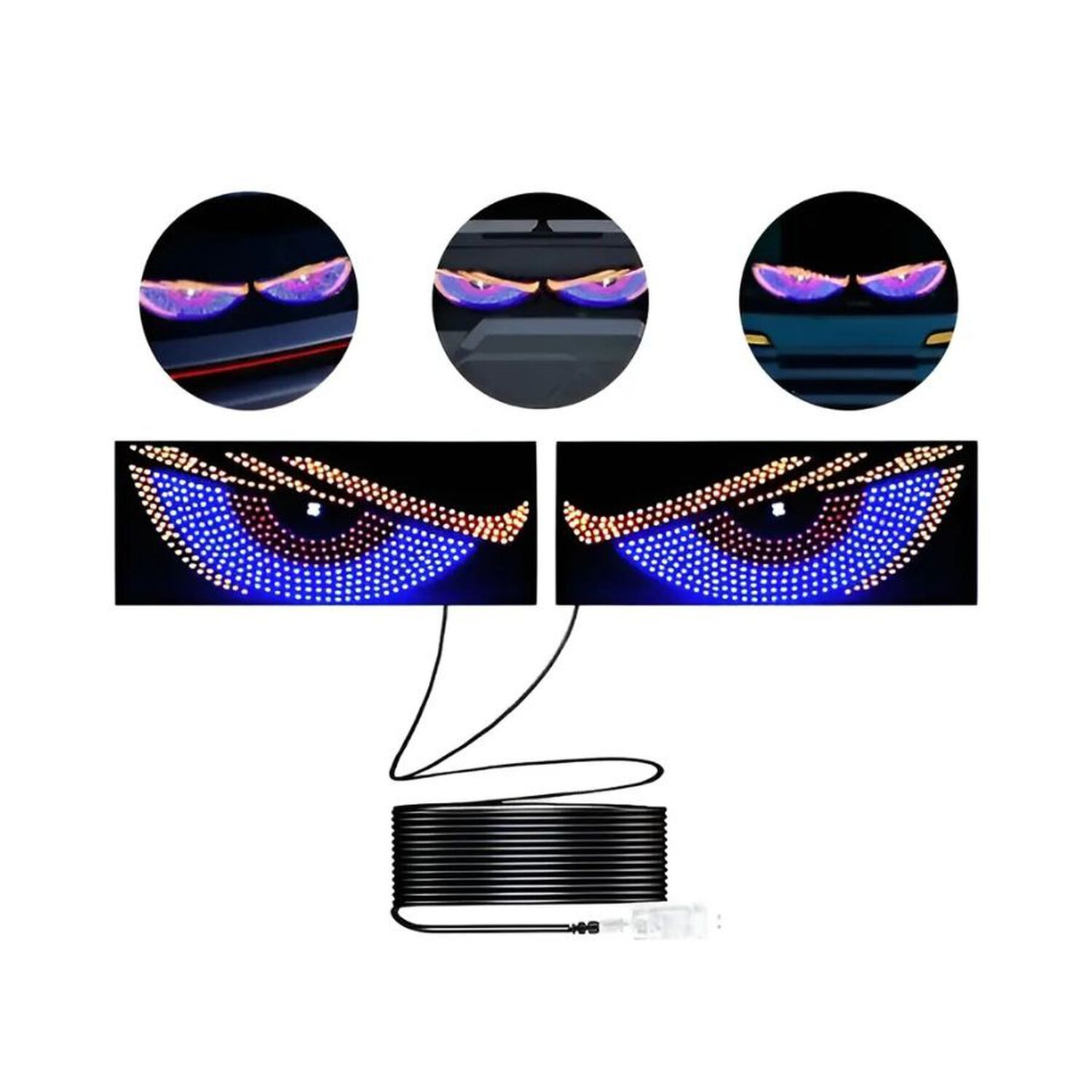 Luces Led Parabrisas Auto Ojos De Demonio Devil Eyes Usb image number 2.0
