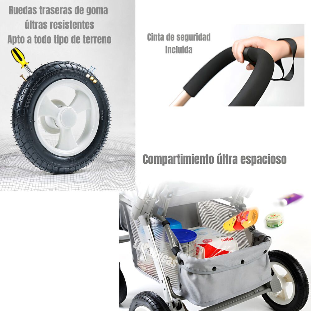 Coche De Paseo Reversible Rubik Gris Lubabycas image number 4.0