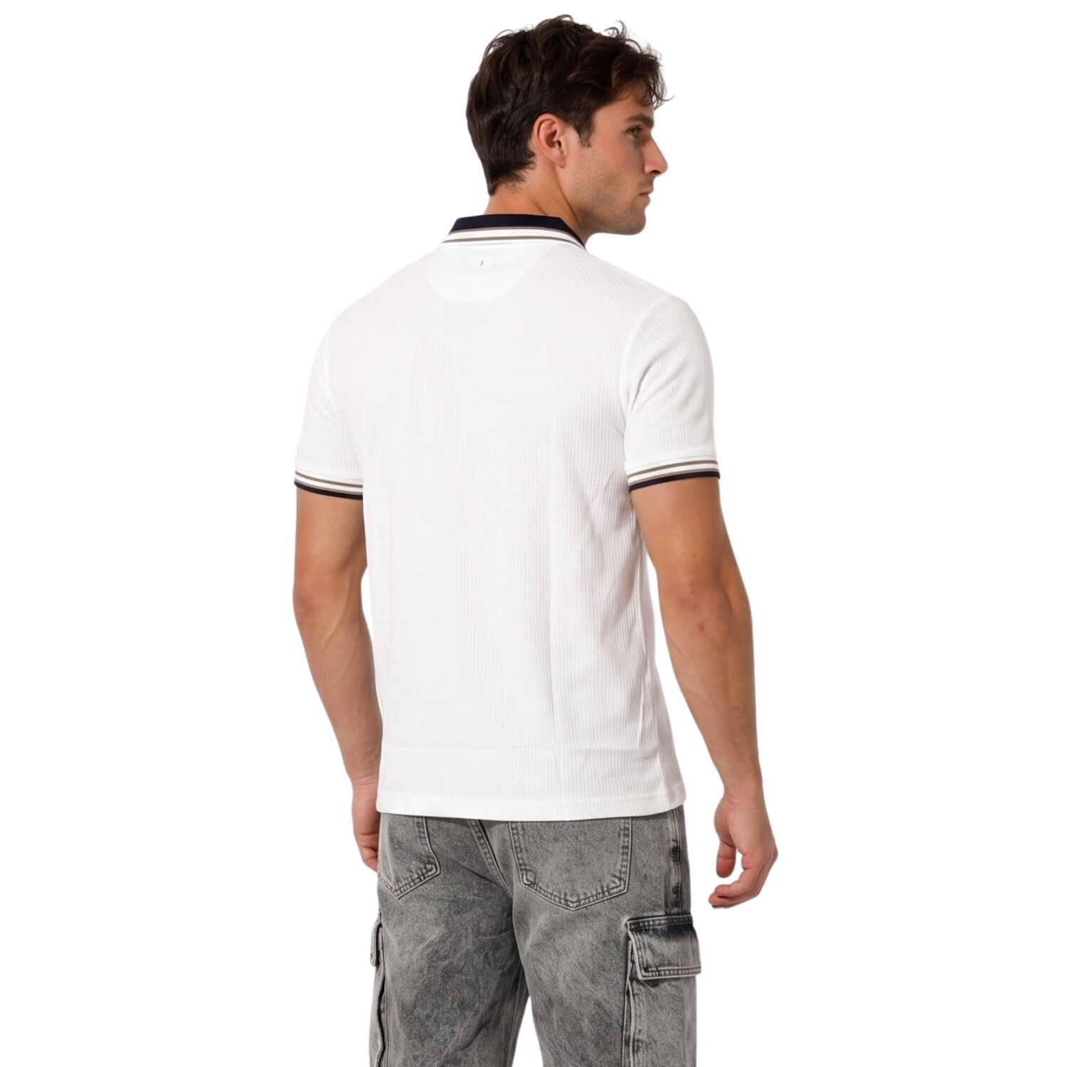 Polera Hombre Cuello Polo Con Cierre Slim Fit Milano image number 2.0