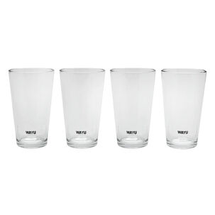 Set 4 Vasos Wayu Vidrio Grueso 475ml Crystal Bebida Jugo