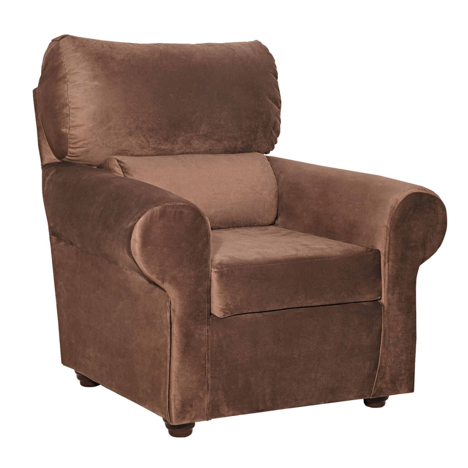 Poltrona 1c Beron Felpa Chocolate 95x90x100 image number 1.0