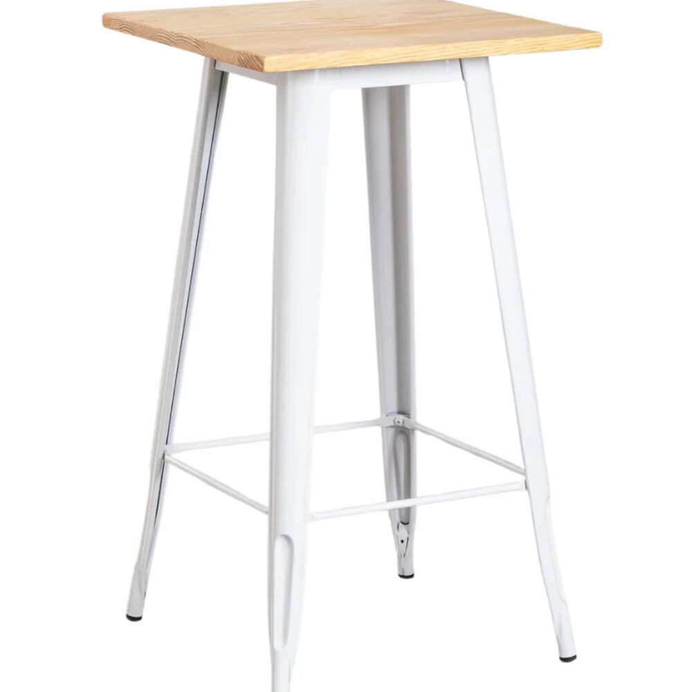 Mesa Bar Tolix Wood 60x60cm image number 0.0