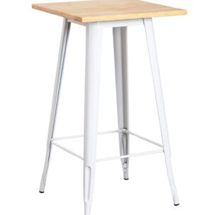 Mesa Bar Tolix Wood 60x60cm