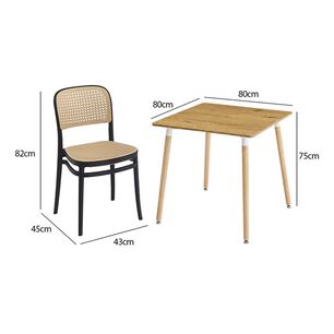 Juego De Comedor Vekkahome Praga / 4 Sillas
