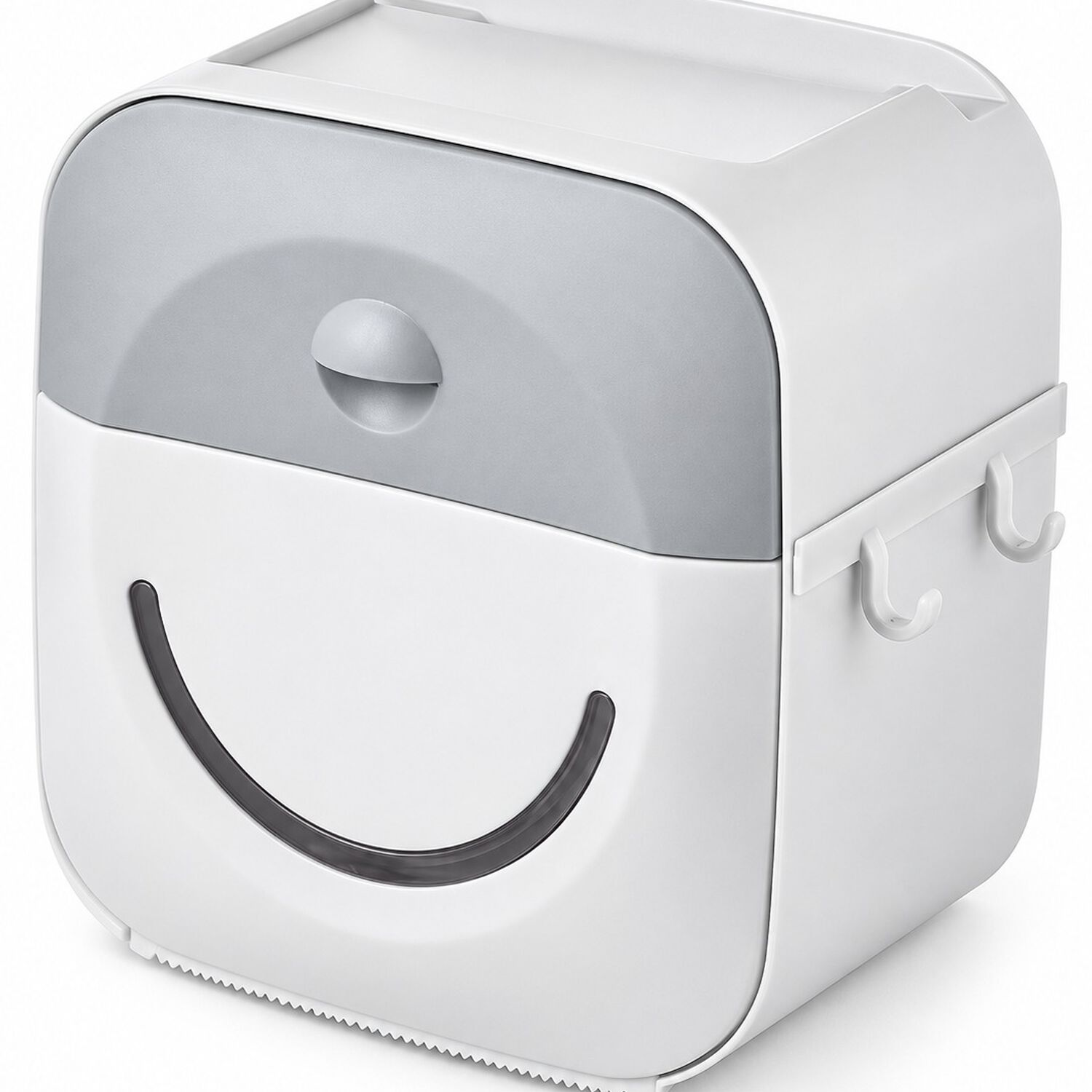 Dispensador Porta Confort Papel Higi&eacute;nico De Pared Con Caj&oacute;n Y Soporte Celular Gris image number 4.0