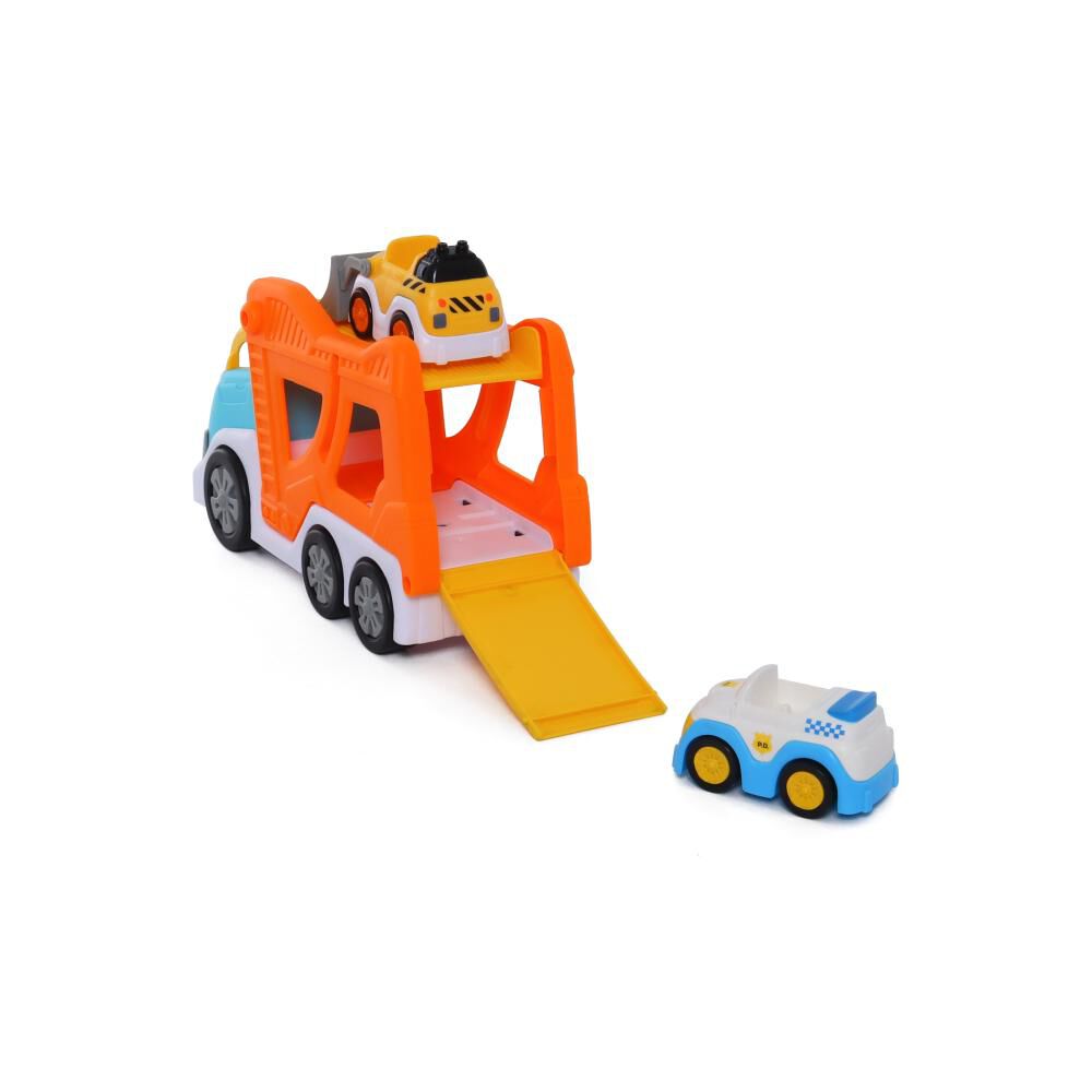 Camion Transportador Con 2 Autos Y Figura Happy Line image number 5.0