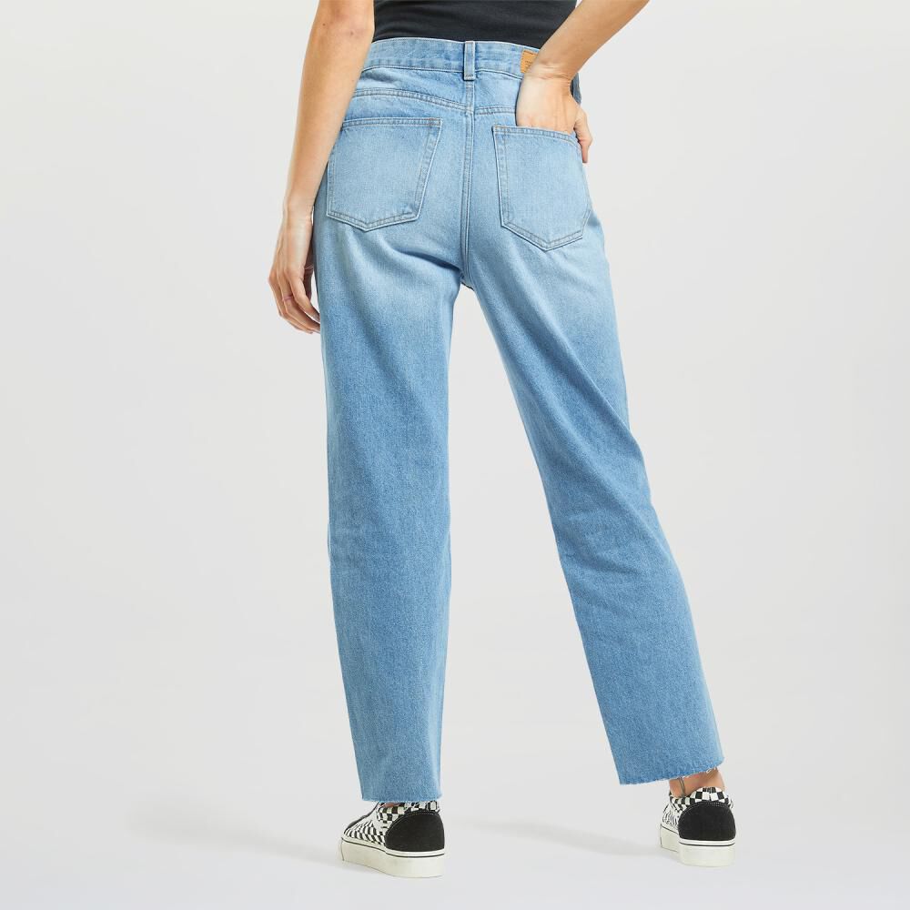 Jeans Detalle Parches Tiro Alto Mom Mujer Freedom image number 3.0