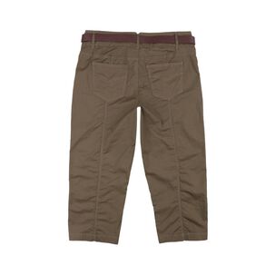 Bermuda Pescador Liso Con Cinturón Tiro Medio Regular Mujer Geeps