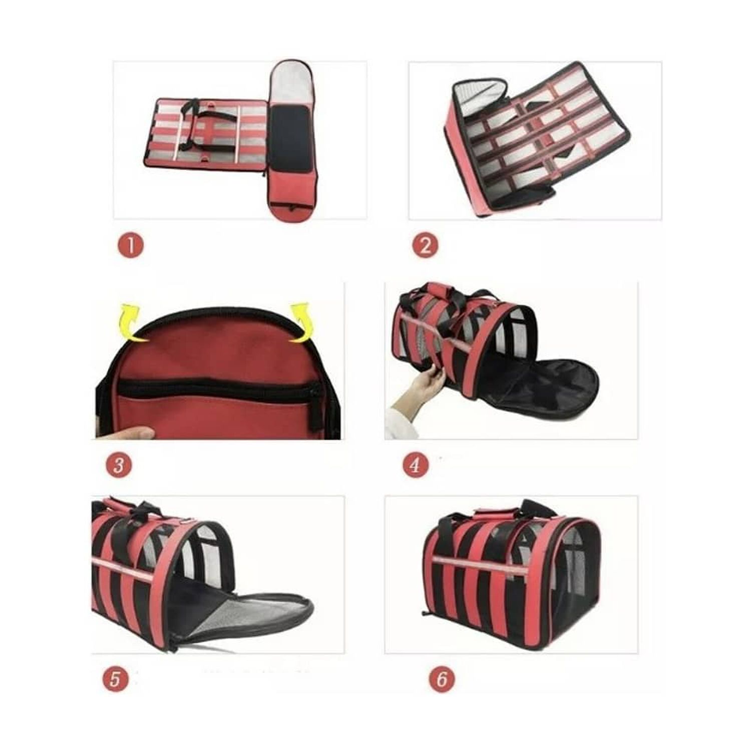 Bolso Transporte Mascotas Talla S Peque&ntilde;o Malla Negro image number 2.0