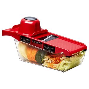 Cortadora Y Rebanadora De Verduras 6 Modos Diferentes Rojo