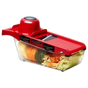 Cortadora Y Rebanadora De Verduras 6 Modos Diferentes Rojo