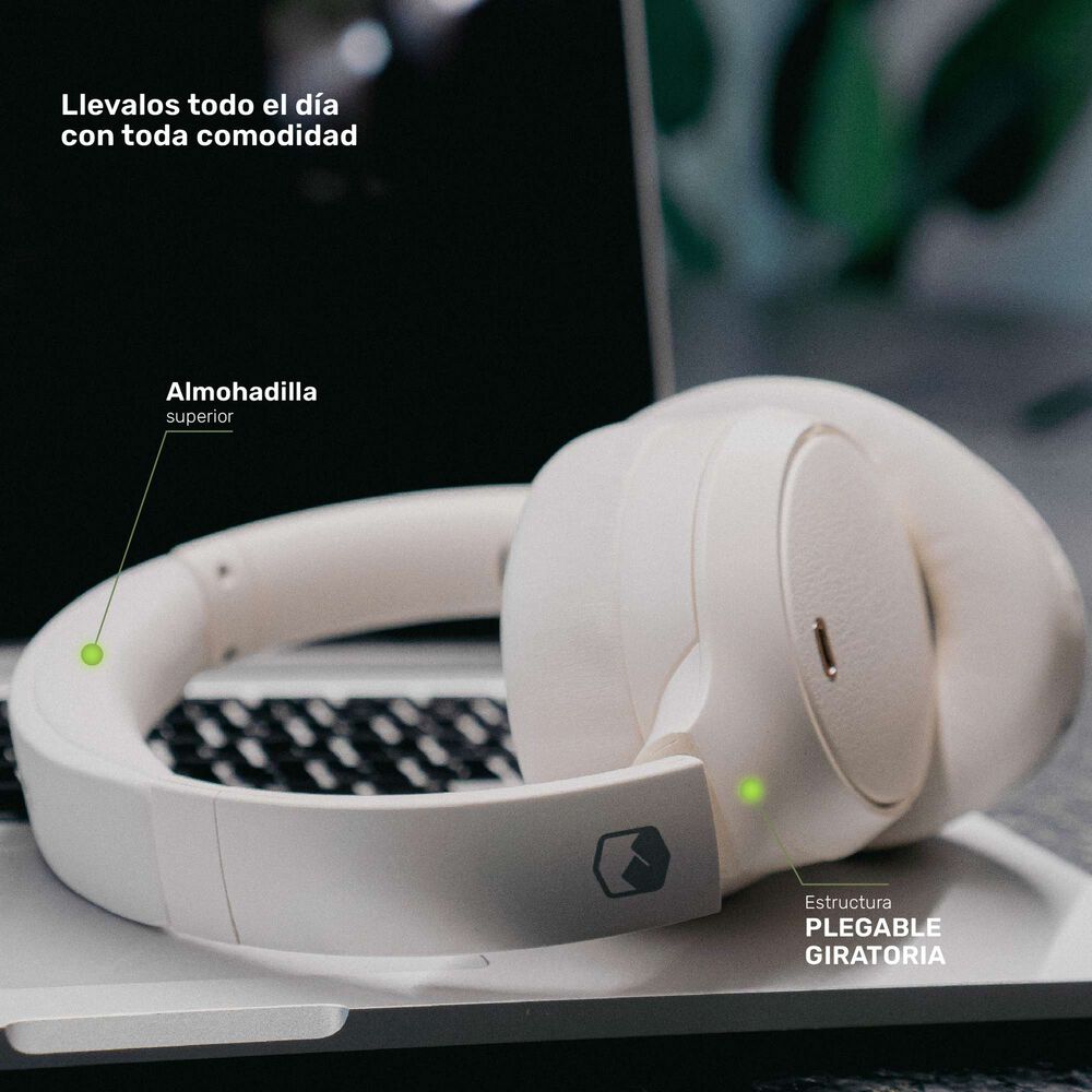 Audifonos Bluetooth Inalambrico Beatmaster Anc Cream image number 6.0