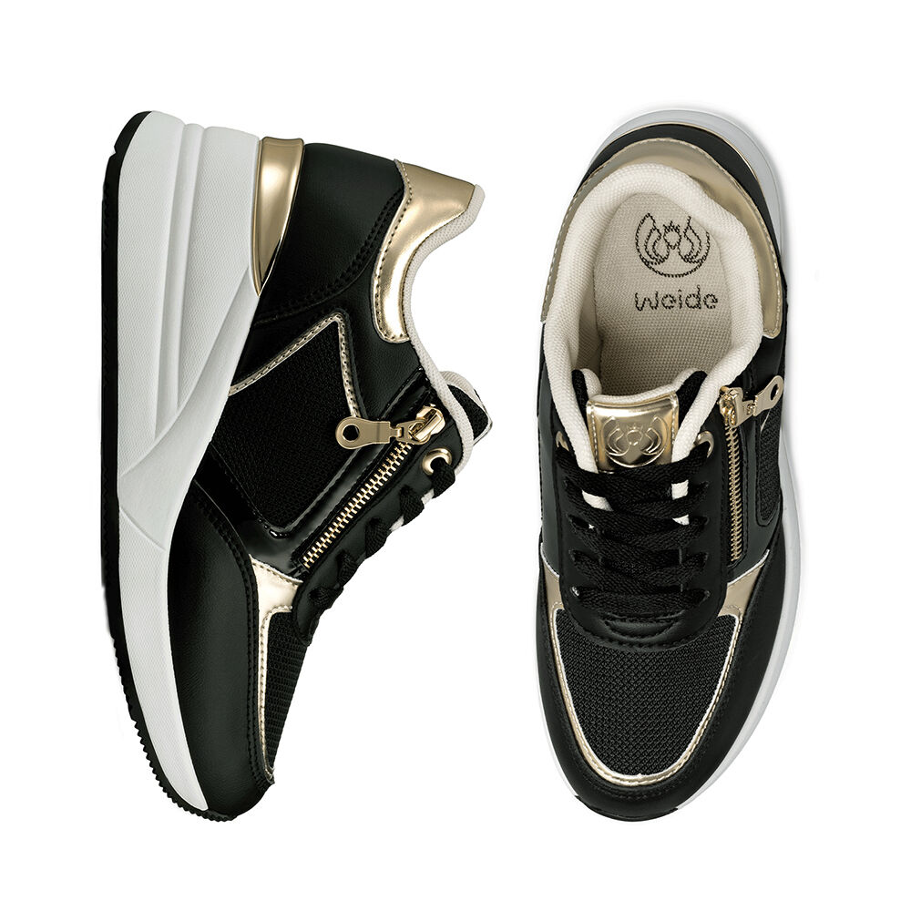 Zapatilla Deportiva Taco Cuña Malla Mujer Weide Jll60 image number 5.0