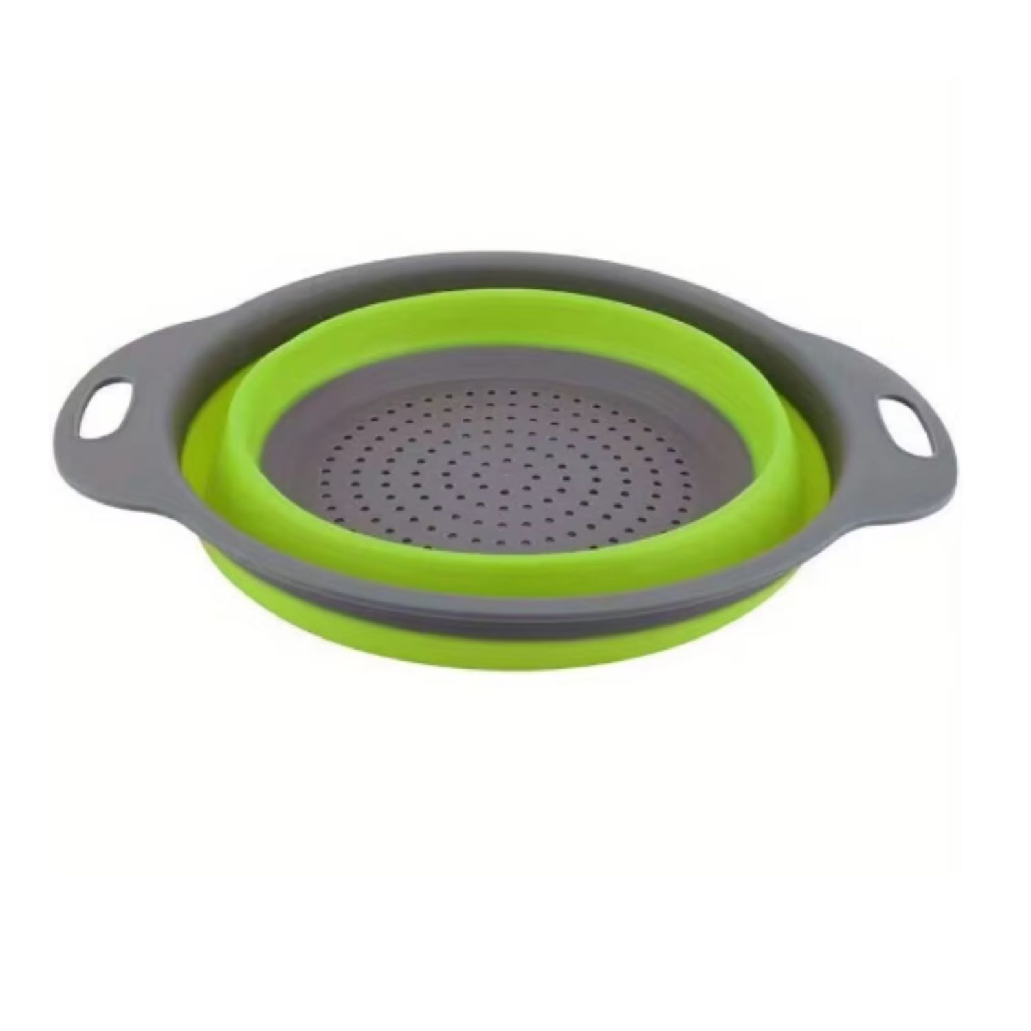 Colador Plegable Circular Verde 30cm Ideal Cocina Utensilio image number 0.0