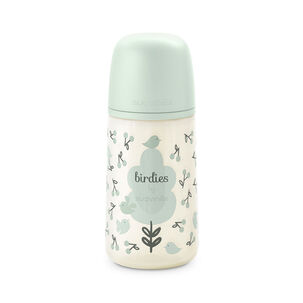 Pack Chupetes + Mamadera 270ml + Broche Birdies Verde 6-18m