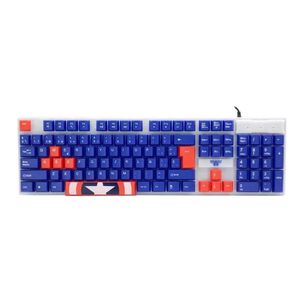 Kit Gamer Teclado Mouse Audifonos Capitan America Infantil