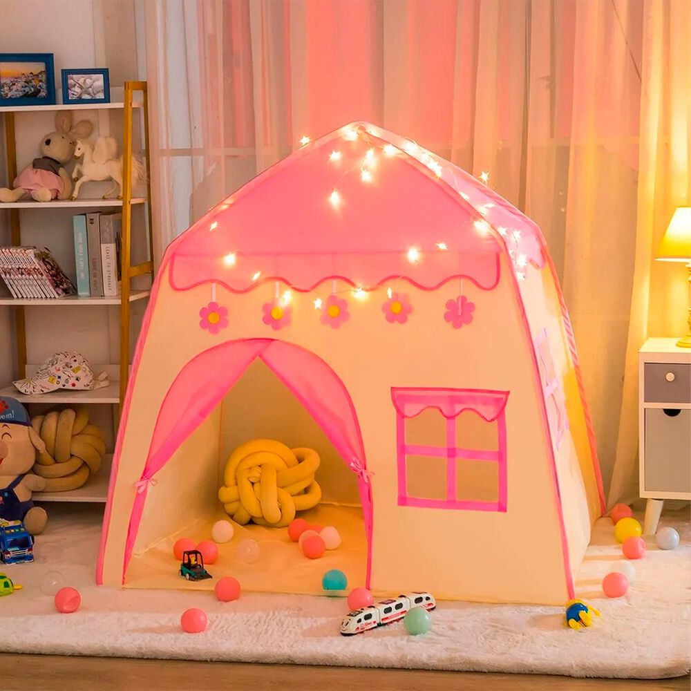 Tienda De Juegos Carpa Plegable Para Ni&ntilde;os Castillo Rosa image number 4.0