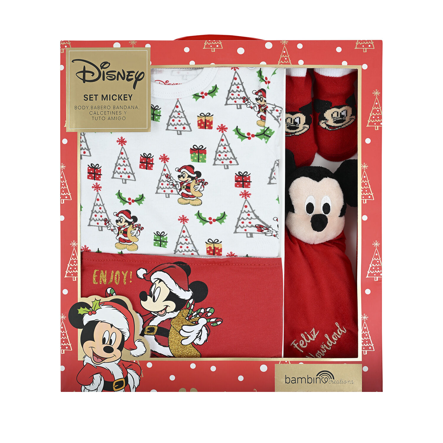 Set 4 Piezas Navidad Mickey Dulces Ni&ntilde;o Bambino image number 0.0