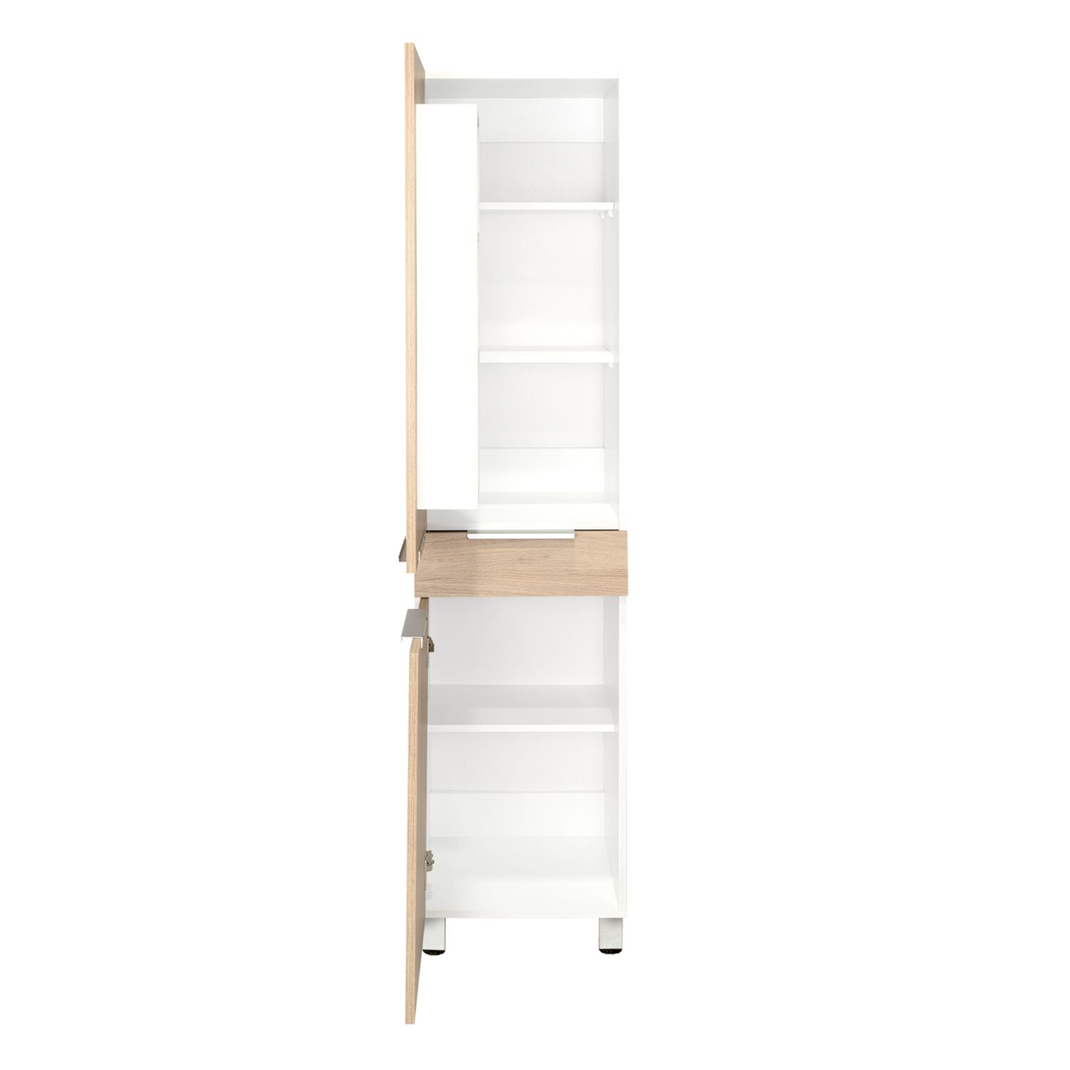 Mueble Alacena 2 Puertas 1 Cajon Fm-011c- Caf&eacute; Claro image number 3.0