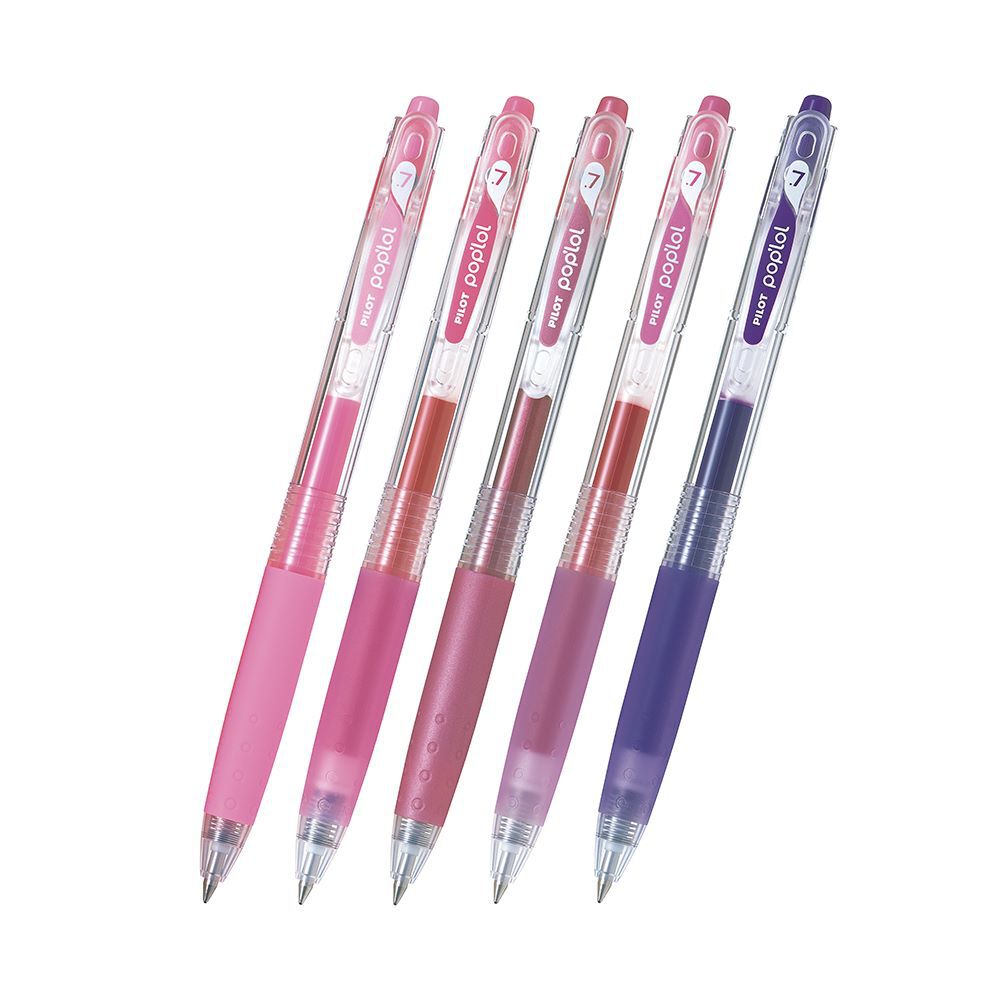Set L&aacute;piz Gel Poplol 0.7 5u C/estuche Rosado Pilot image number 1.0