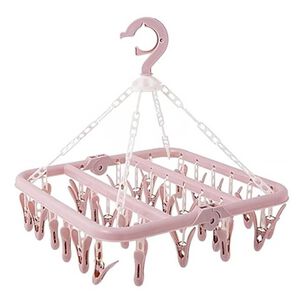 Colgador De Calcet&iacute;n Ropa Interior De 32 Clips Plegable