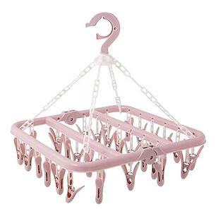 Colgador De Calcet&iacute;n Ropa Interior De 32 Clips Plegable