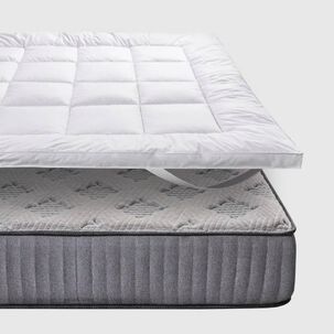 Cubrecolchon Acolchado 1.5 Plazas Blanco