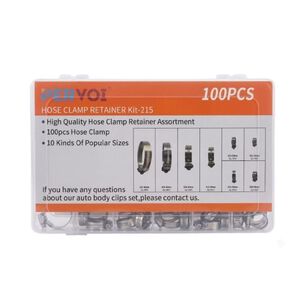 Kit Abrazaderas De Manguera Acero Inoxidable 100 Piezas