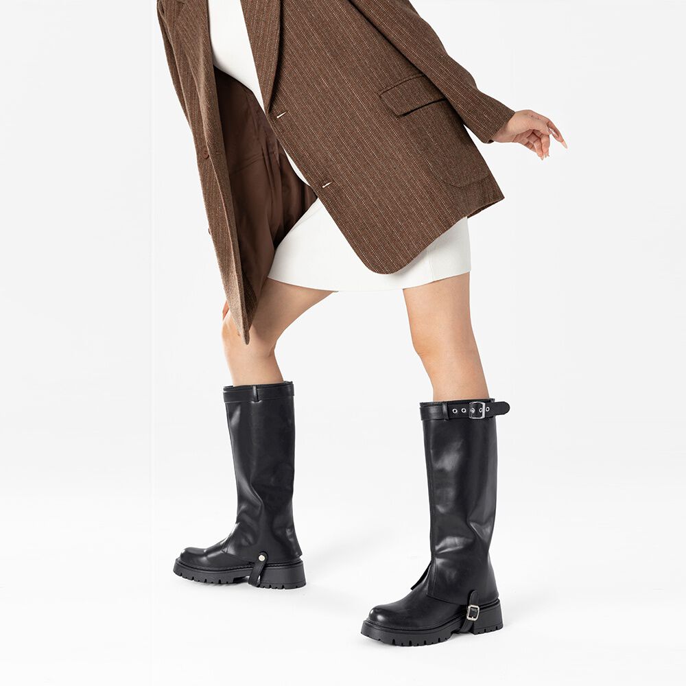 Bota Larga Mujer Eco Cuero De Moda Desmontable Weide Czy616 image number 1.0