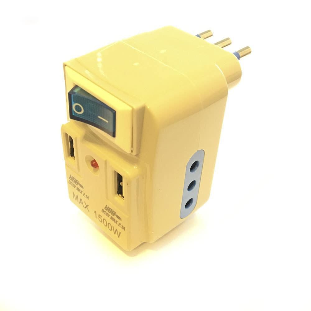 Adaptador 2 Enchufes + 2 Usb 10a Royaltech image number 0.0