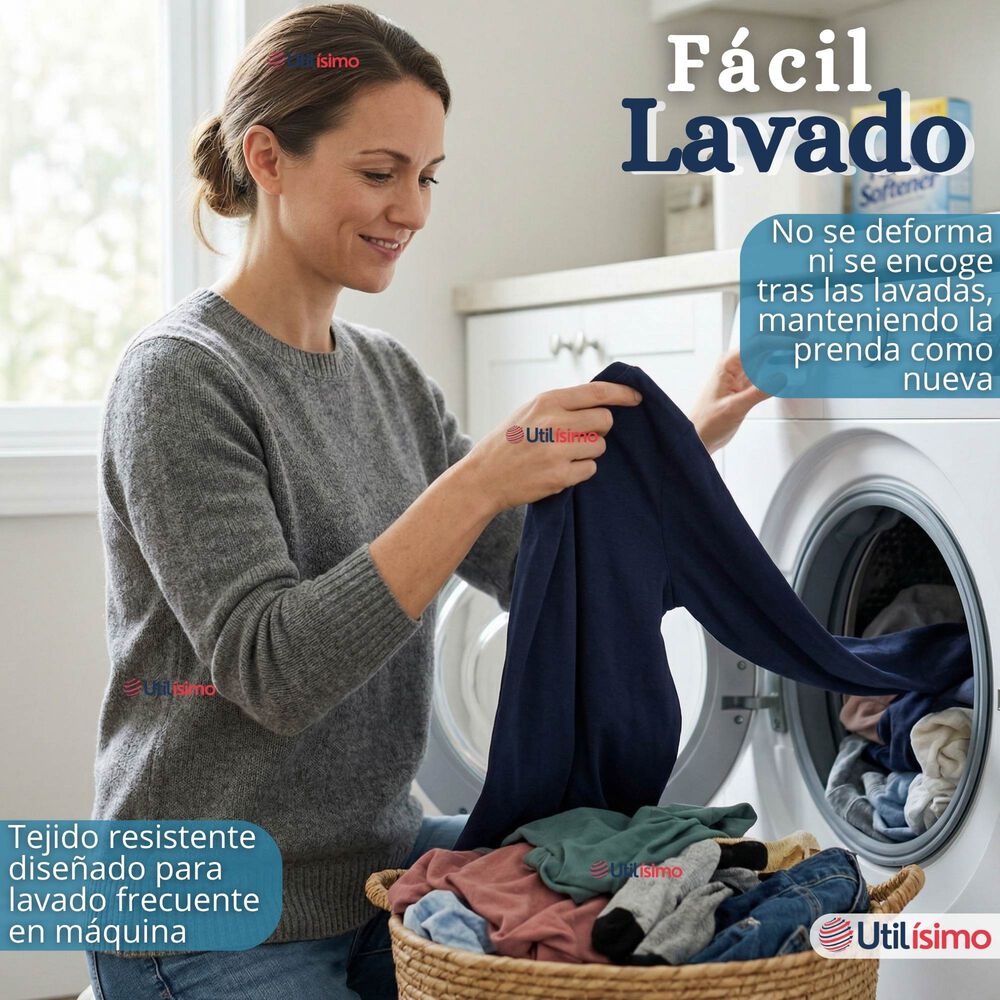 Polera Camiseta Bamb&uacute; Azul Oscuro Cuello Redondo Primera Capa Manga Larga Ni&ntilde;o image number 9.0