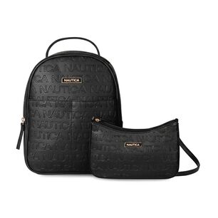 Pack Nautica Mochila Queen + Cartera Lady Negra