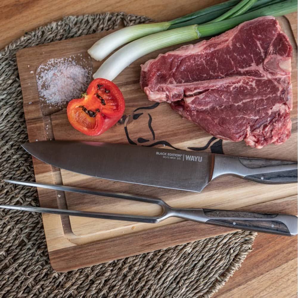 Set Parrillero Wayu Black Edition Cuchillo Con Pincho Premium image number 4.0