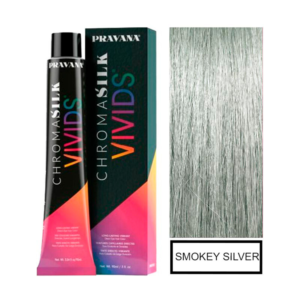 Pravana - Tintura Fantasía Semipermanente Vivids Smokey Silver 90ml image number 0.0