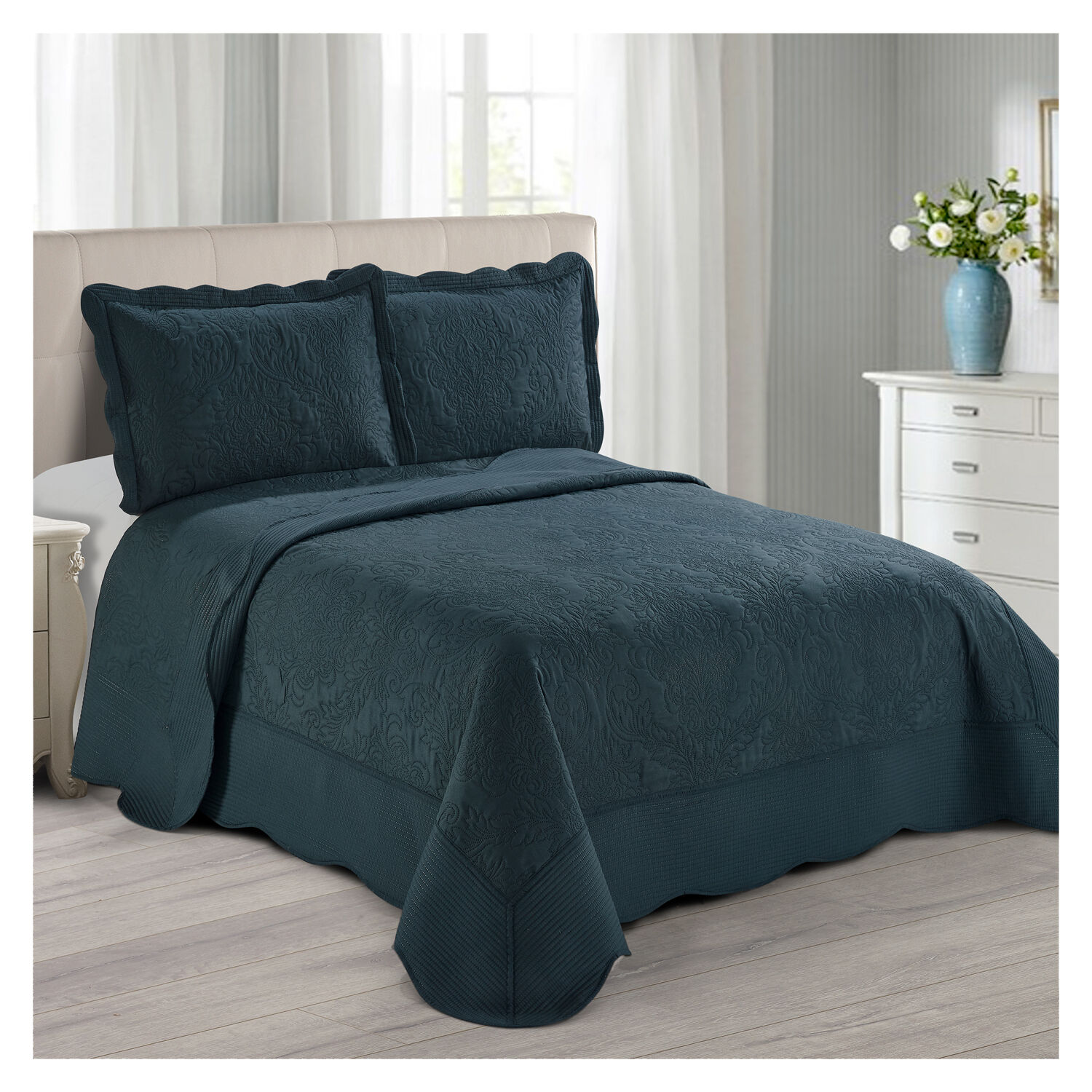 Quilt Antique Cama King Azul image number 1.0