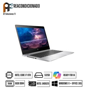 Notebook Hp Elitebook 830 G6 (i7 8th - 16gb - 512gb)(windows11 - Office365)reacondicionado
