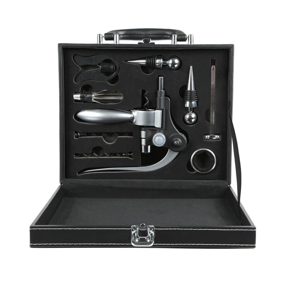 Set Maletín Descorchador De Vino Eco Cuero Elegante image number 0.0