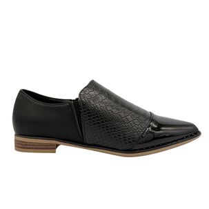 Zapato Para Mujer Croco Negro Danicolle