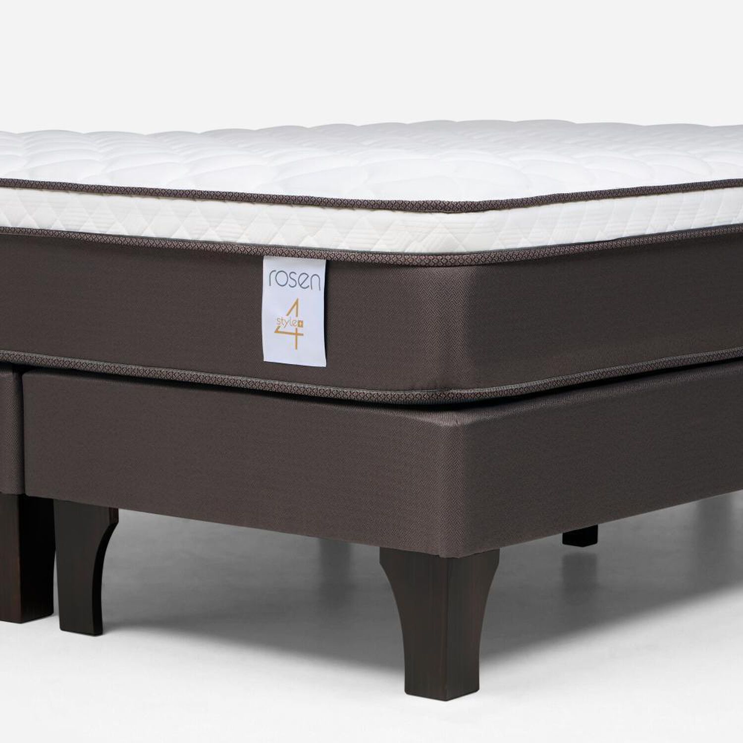 Cama Europea Rosen New Style 4 Plus / King / Base Dividida + Respaldo Rachel image number 4.0