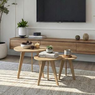 Set 3 Mesas Redondas Home Mobili Vasco