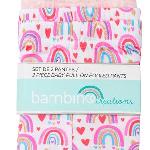 Set 2 Piezas Pantys Bambino Creations Arcoiris Rosado 6-9 M