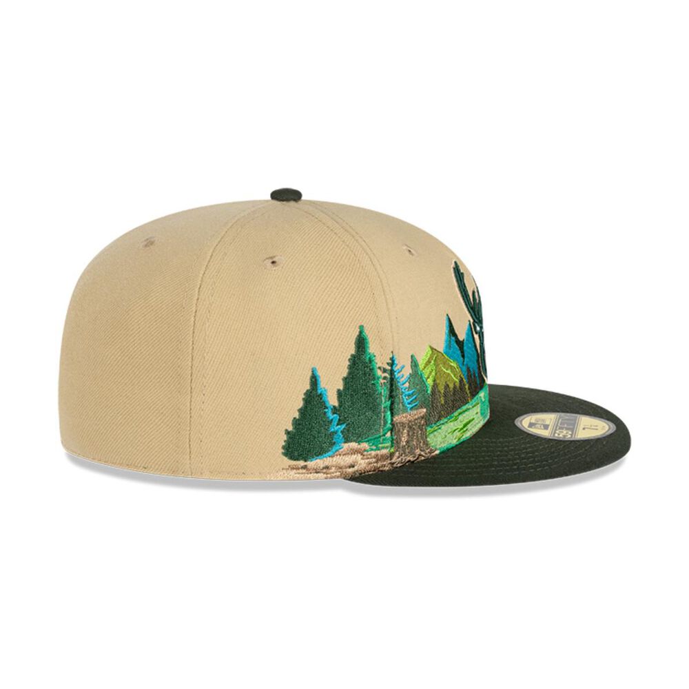 Gorro 59fifty Nba Milwaukee Bucks Team Landscape Light Beige image number 4.0