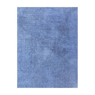 Alfombra Microfibra Redonda Grande Azul